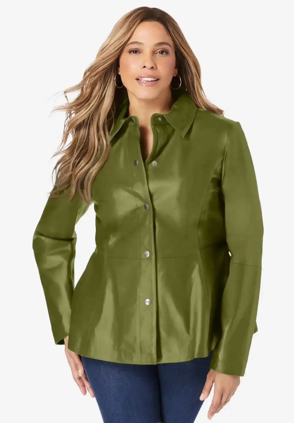 Leather Peplum Jacket