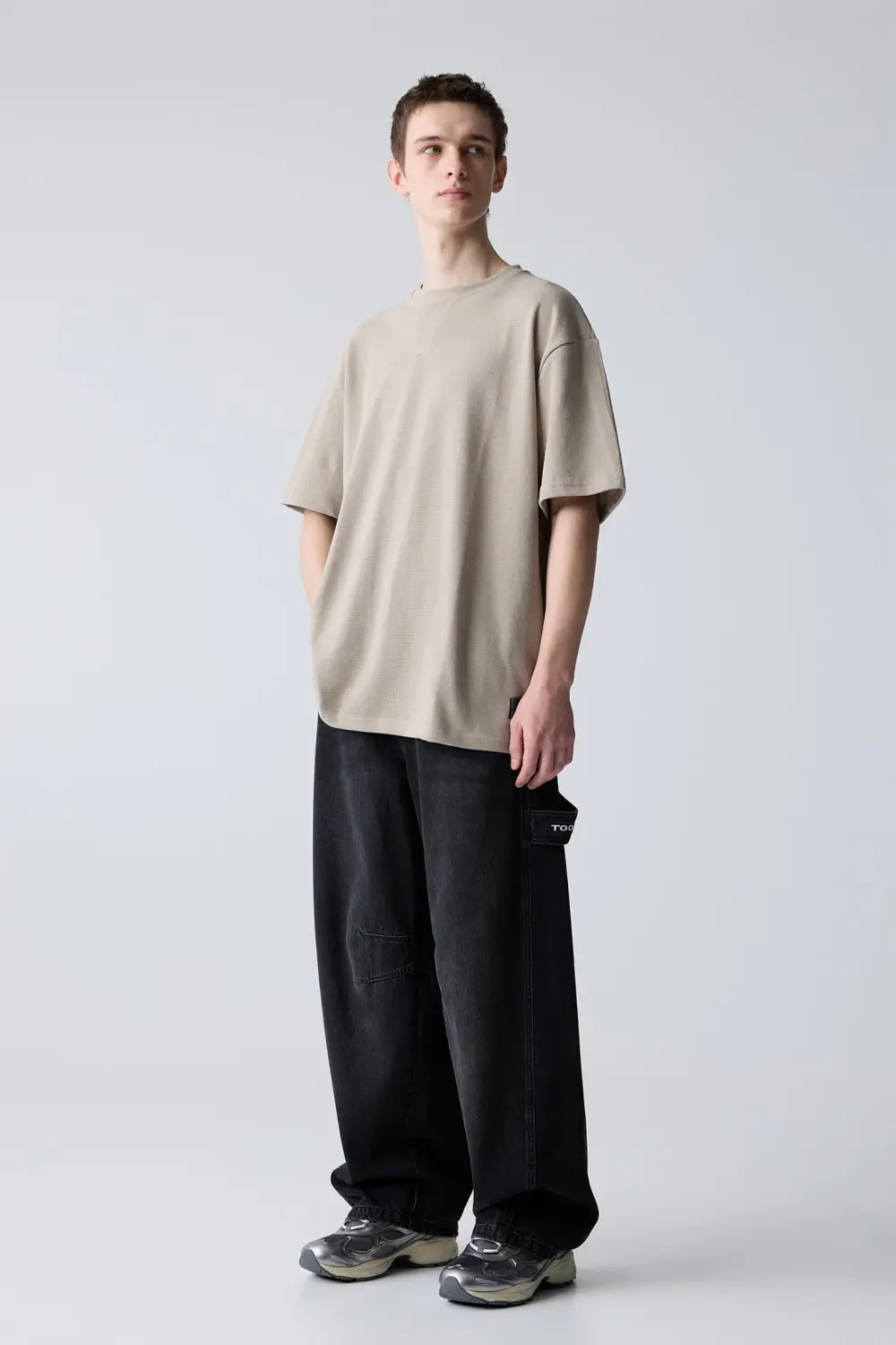 Basic short sleeve textured T-shirt