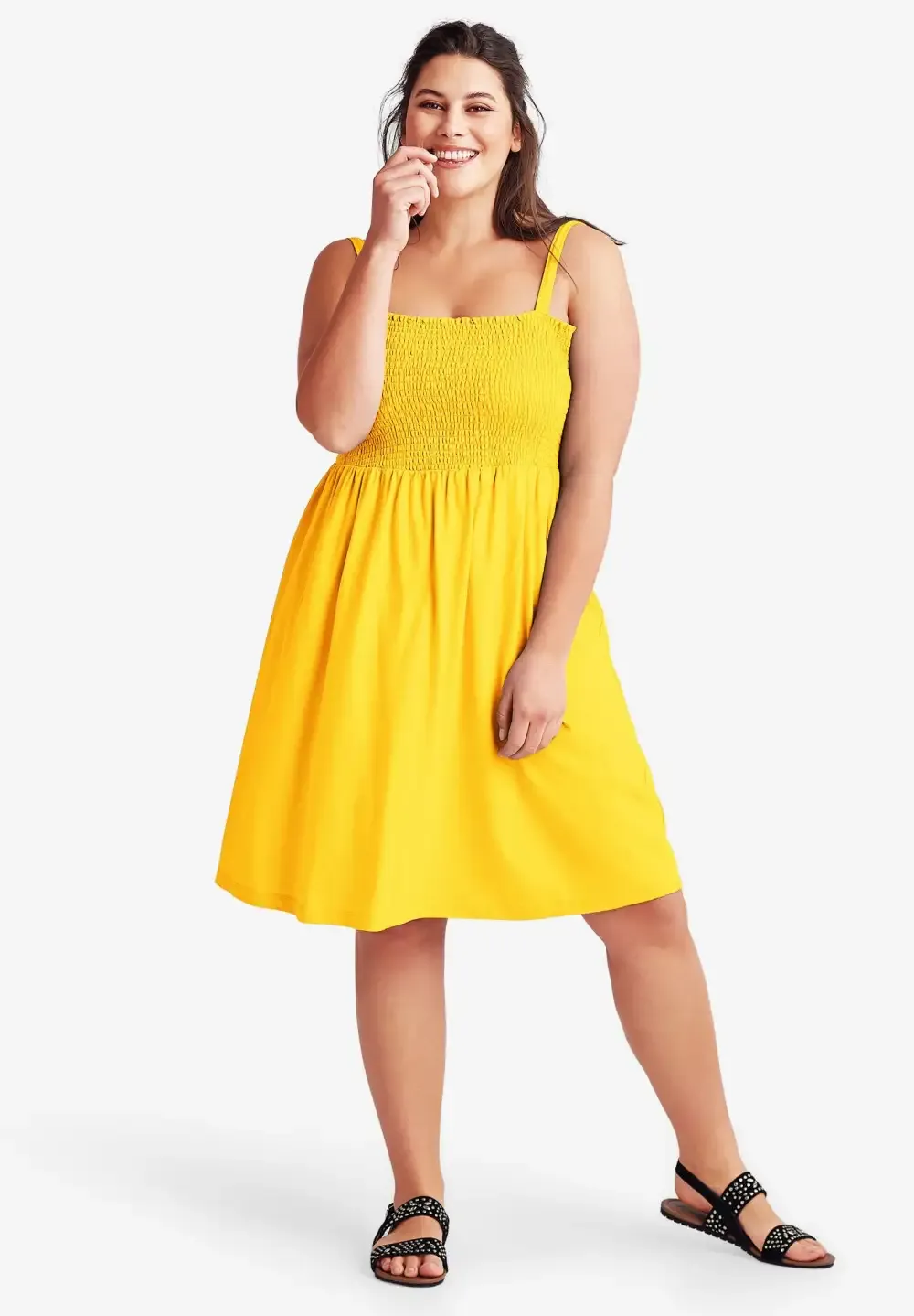 Smocked Bodice Tank Dress