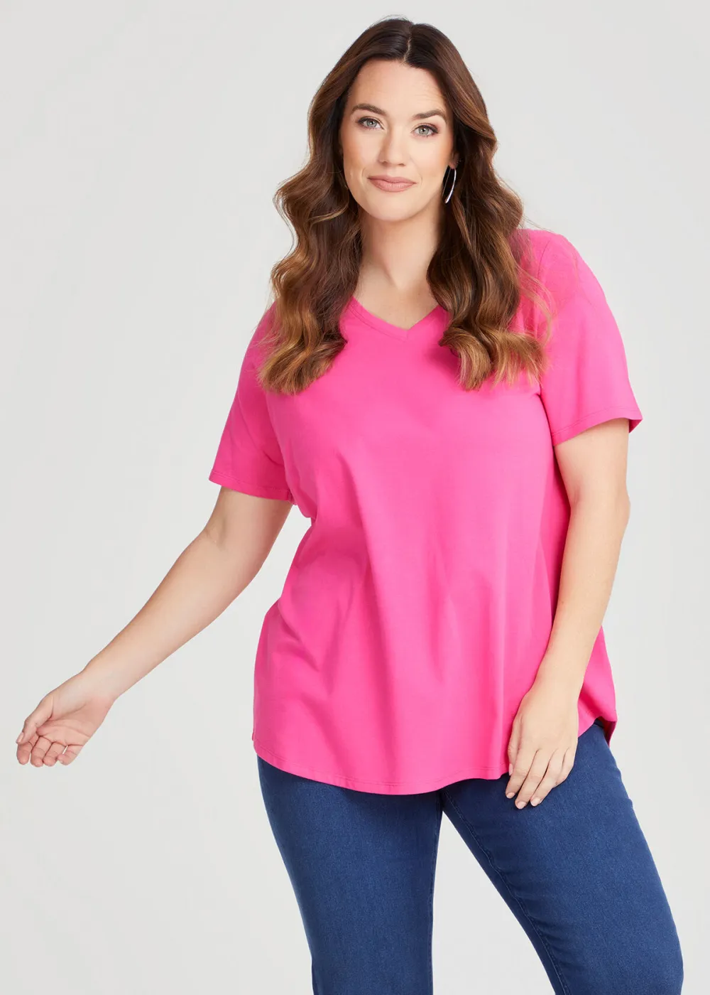 Australian Cotton V-neck T-Shirt