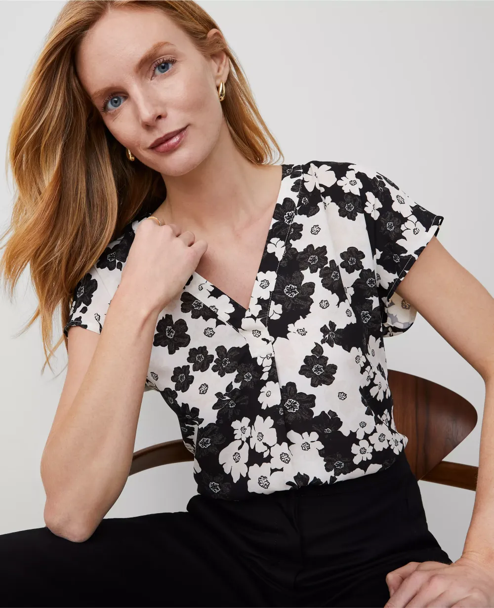 Floral Mixed Media Top