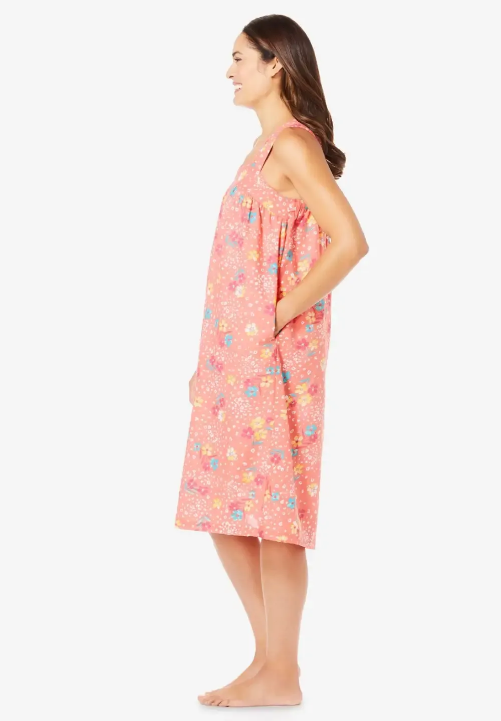 Print Sleeveless Square Neck Lounger