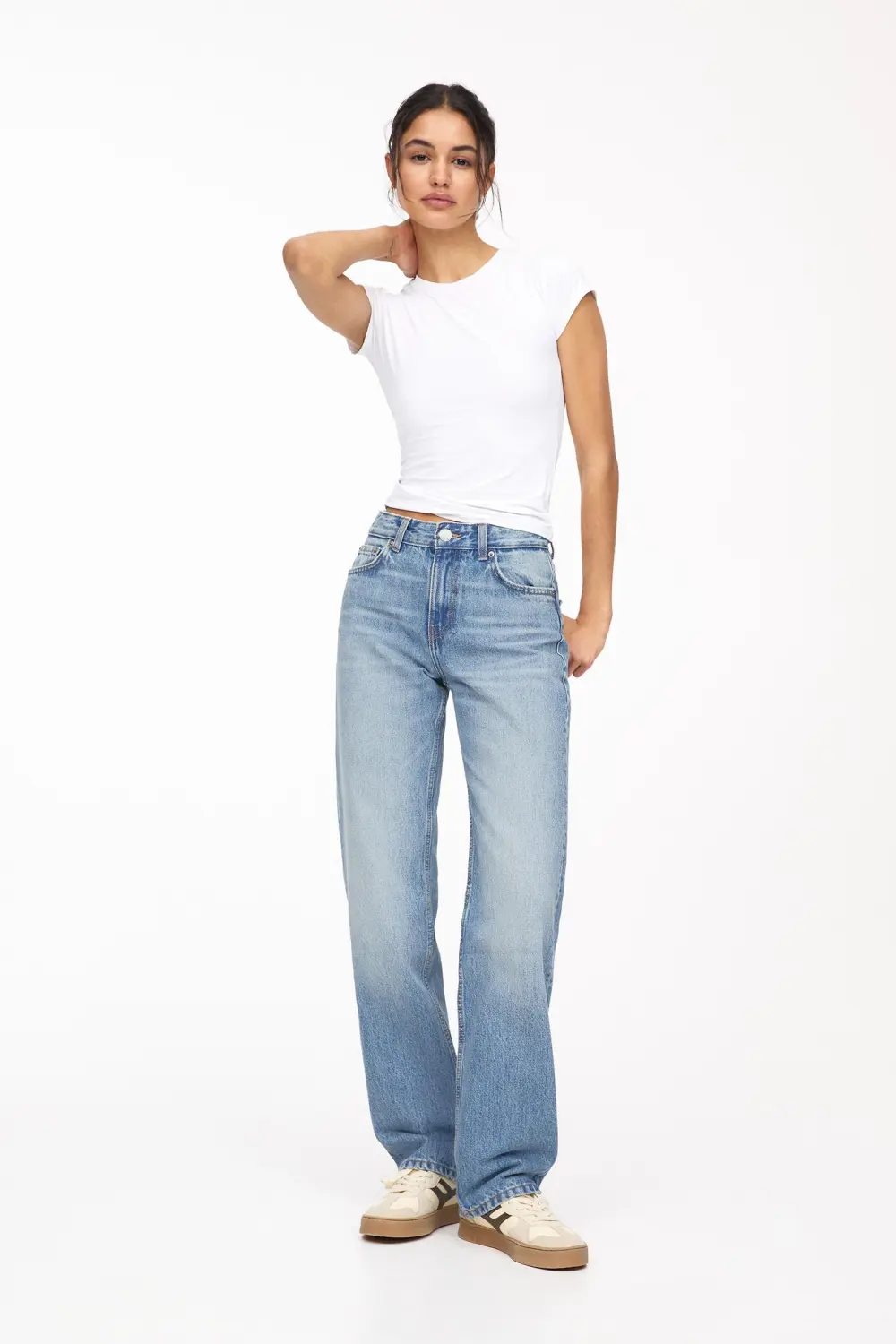 Jeans rectos tiro medio