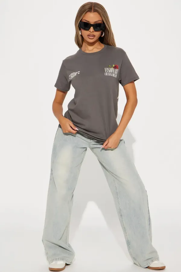 Visionary Rose Short Sleeve Tee - Charcoal