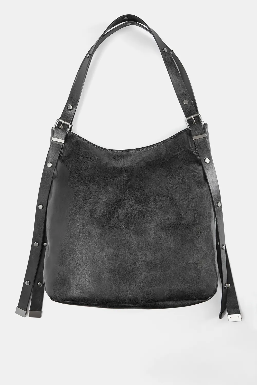 Bolso shopper desgastado tachas
