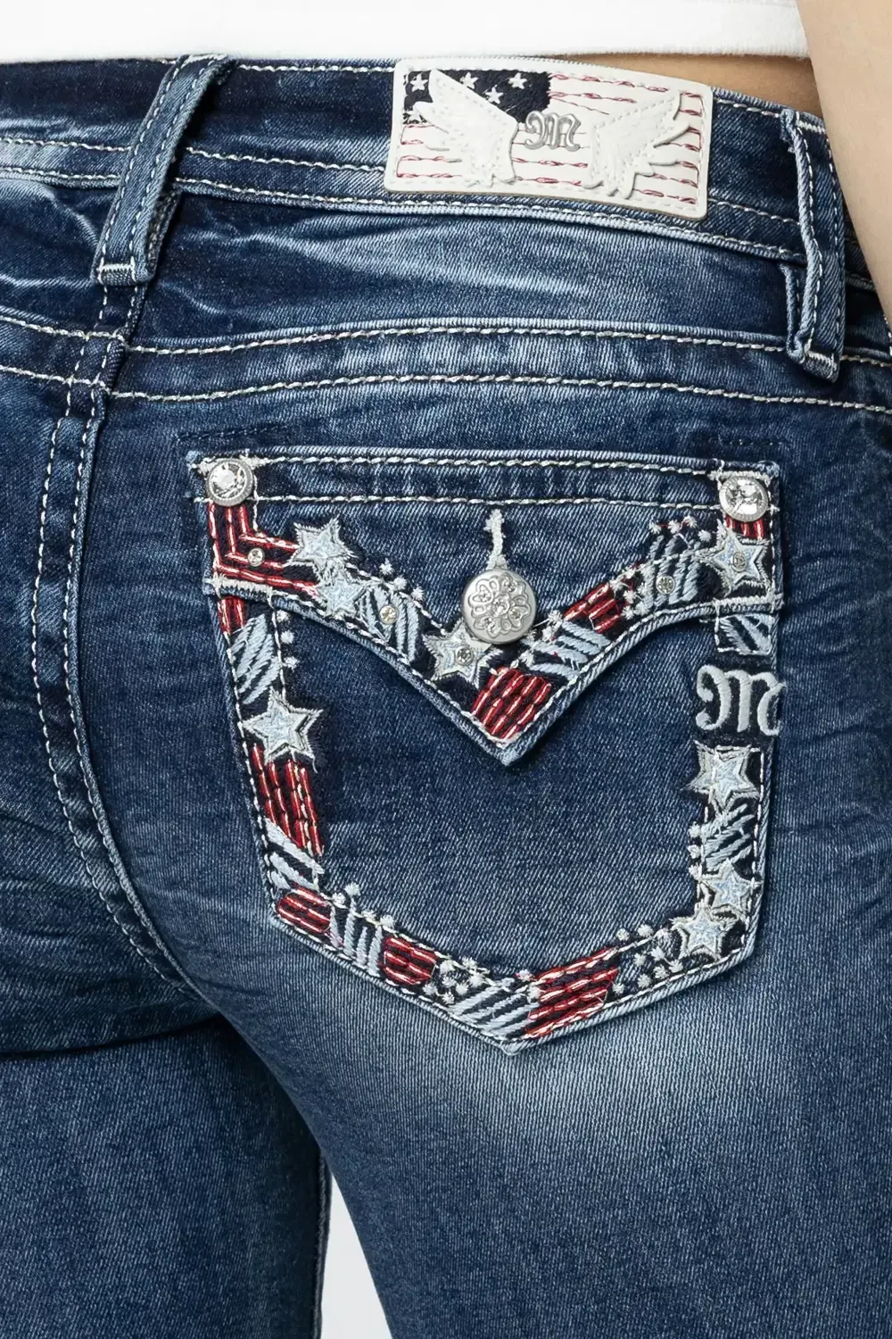 Stars & Stripes Border Bootcut Jeans