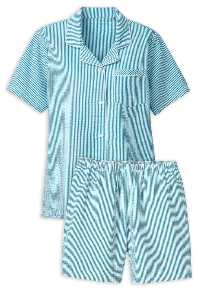 Women's Classic Seersucker Short Pajama Set