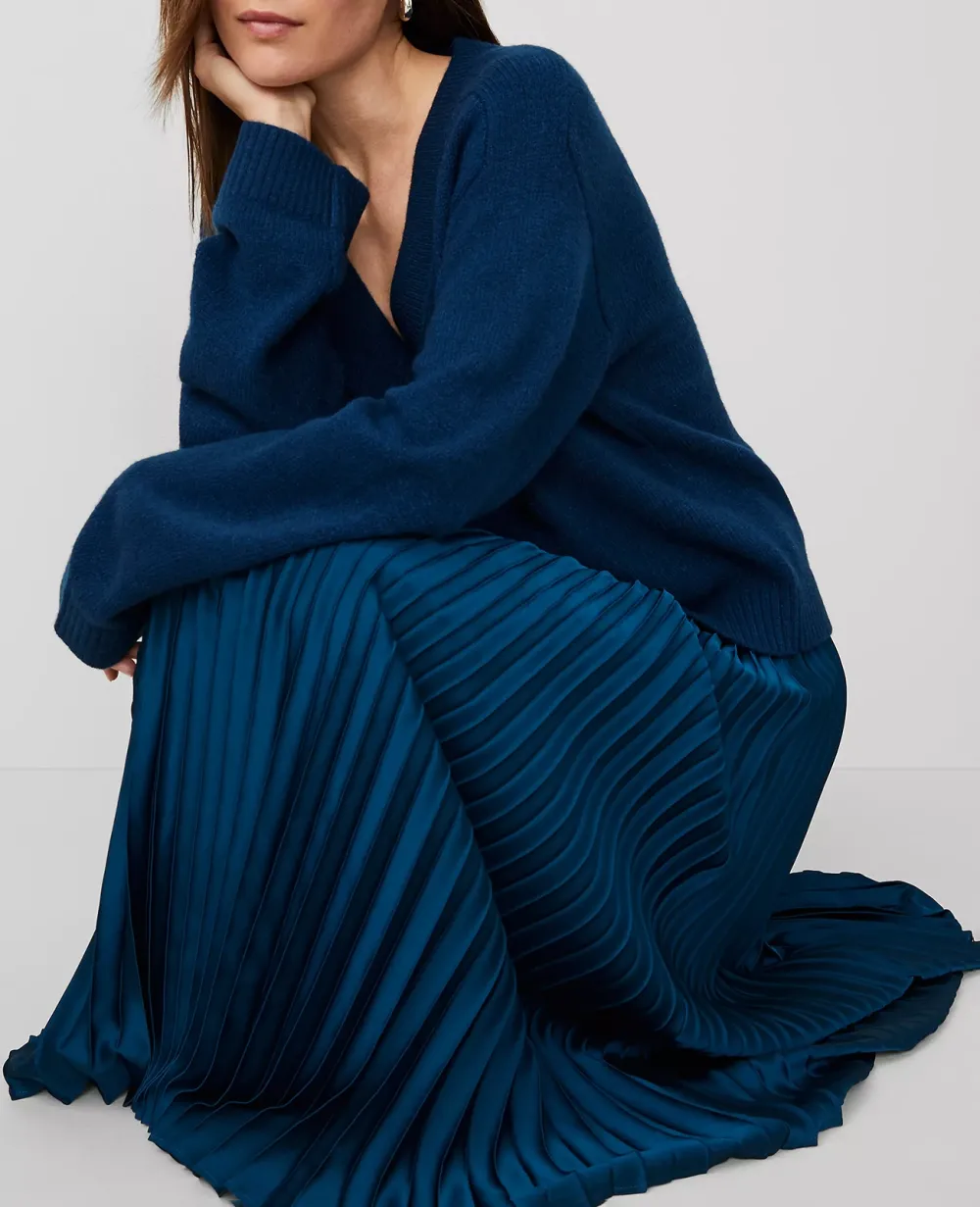 Petite Pleated Midi Skirt