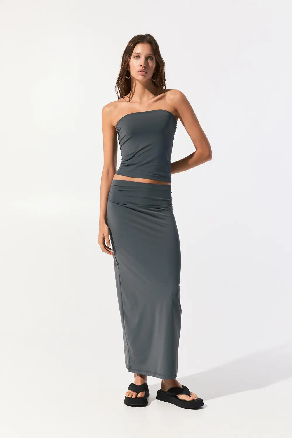 Strapless polyamide top