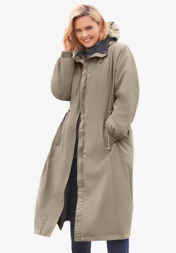 Long Hooded Taslon® Jacket