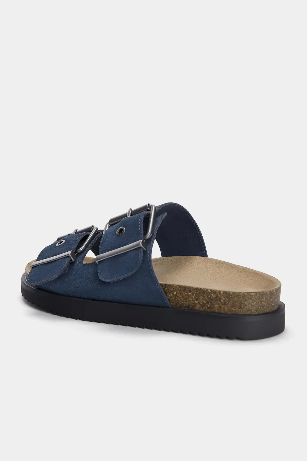 Sandalias planas serraje hebillas