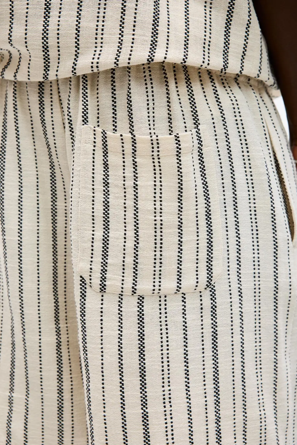 Striped Bermuda short sweatpants