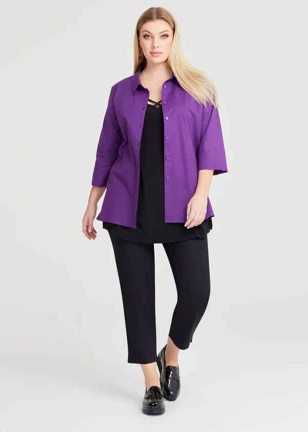 Stretch Cotton Poplin Shirt