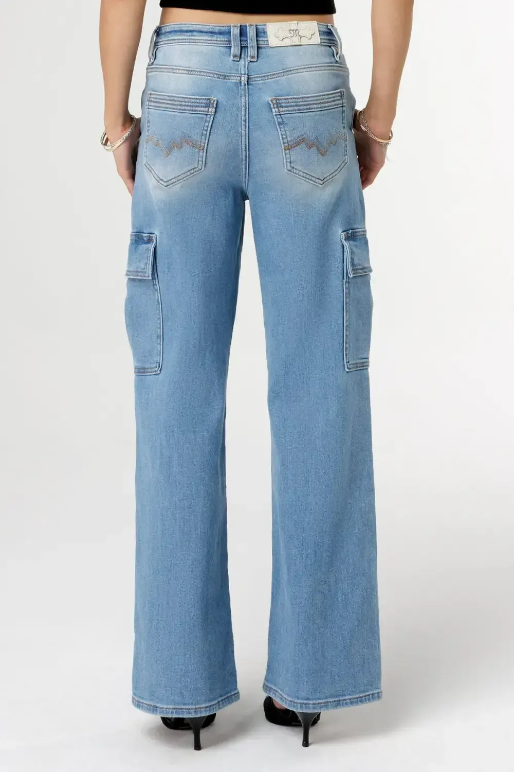 Sleek Denim Cargo