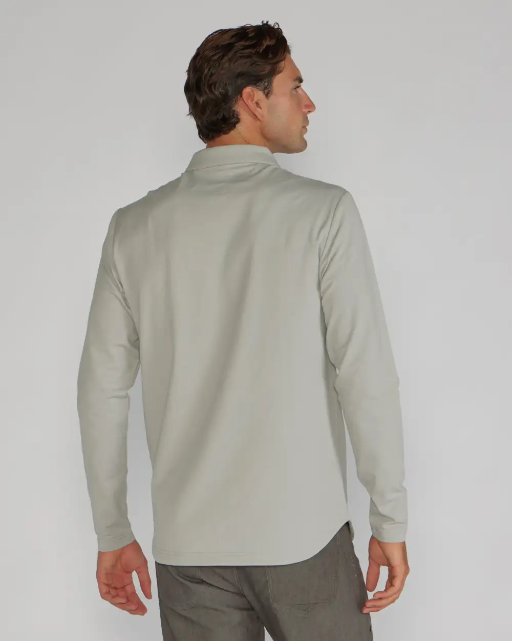 Lux Long Sleeve Zip Polo