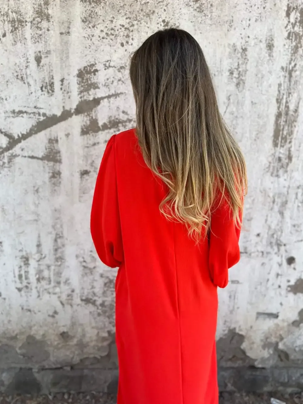 V-neck Long Dress