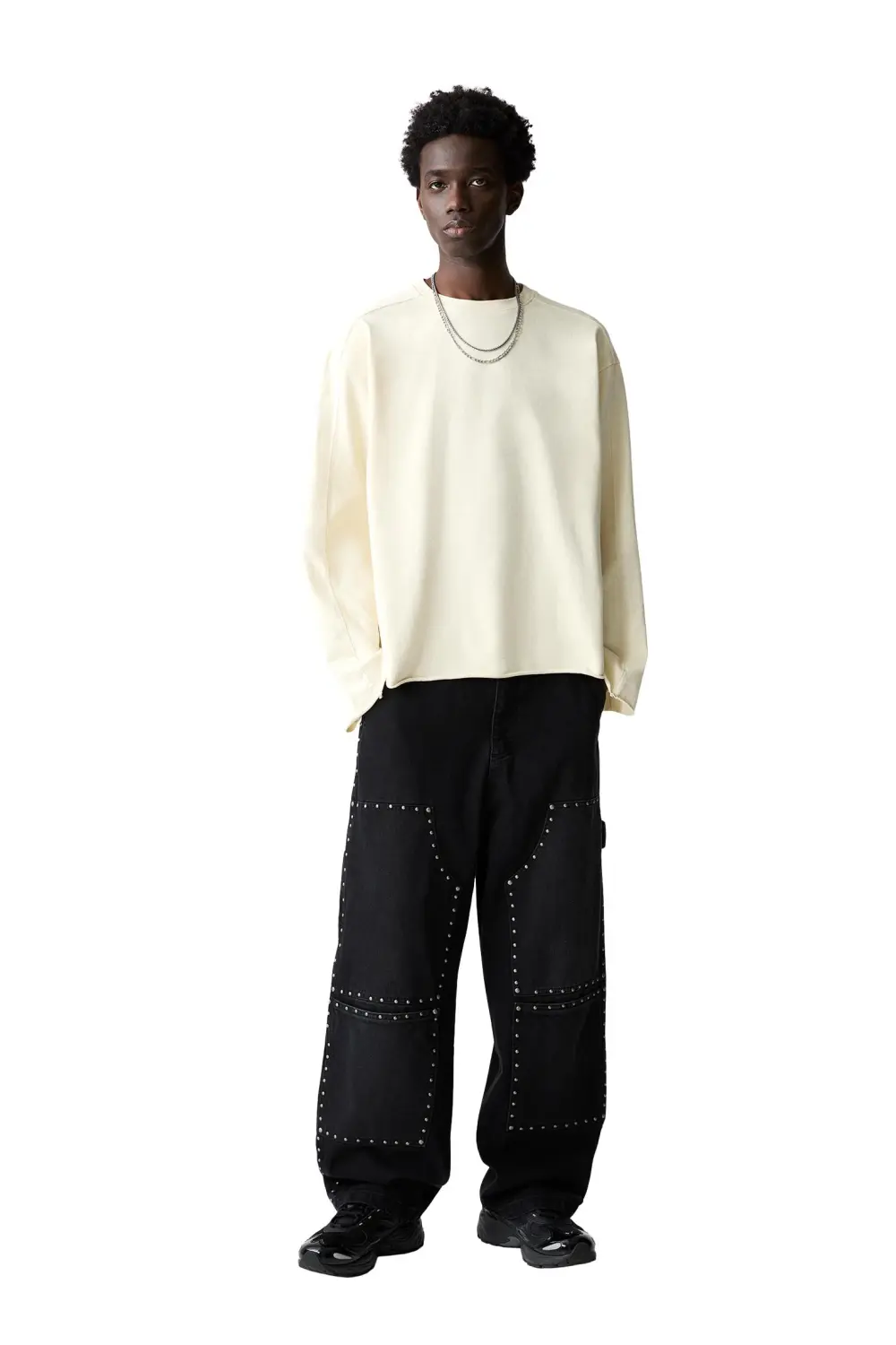 Studded carpenter jeans