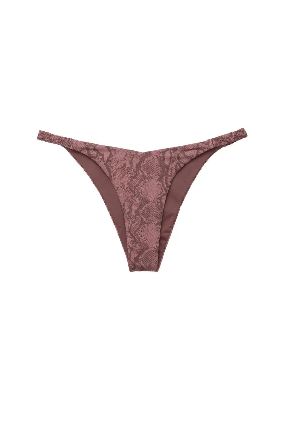 Snakeskin print bikini bottoms