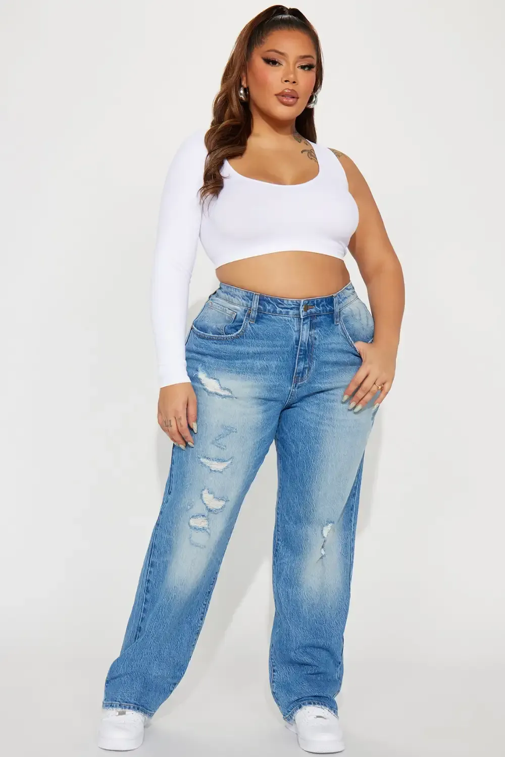 Got Game Straight Leg Jeans - Medium Wash