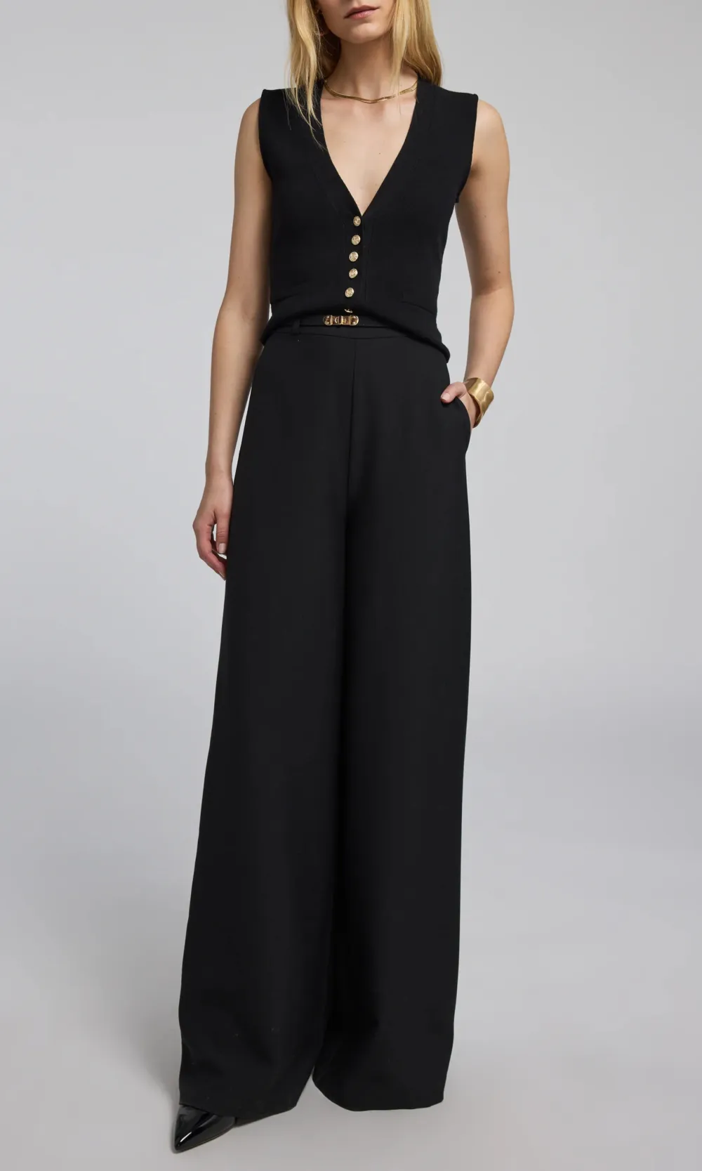 Johanna Suiting Turn-Lock Belted Pants