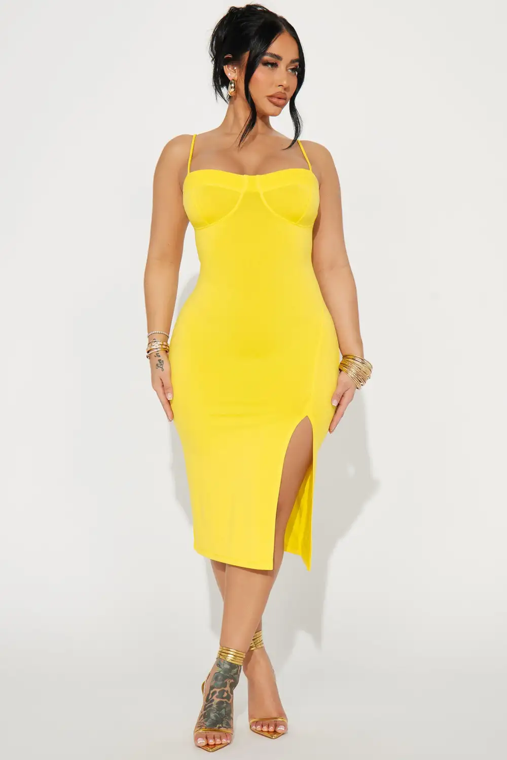 Diana Cami Midi Dress - Yellow