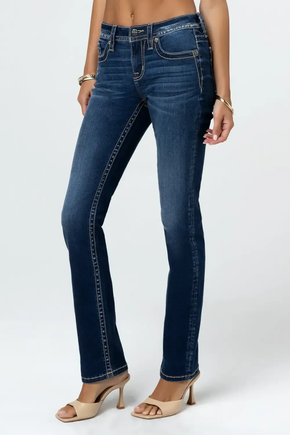 Kenzie Flap Pocket Straight Jeans