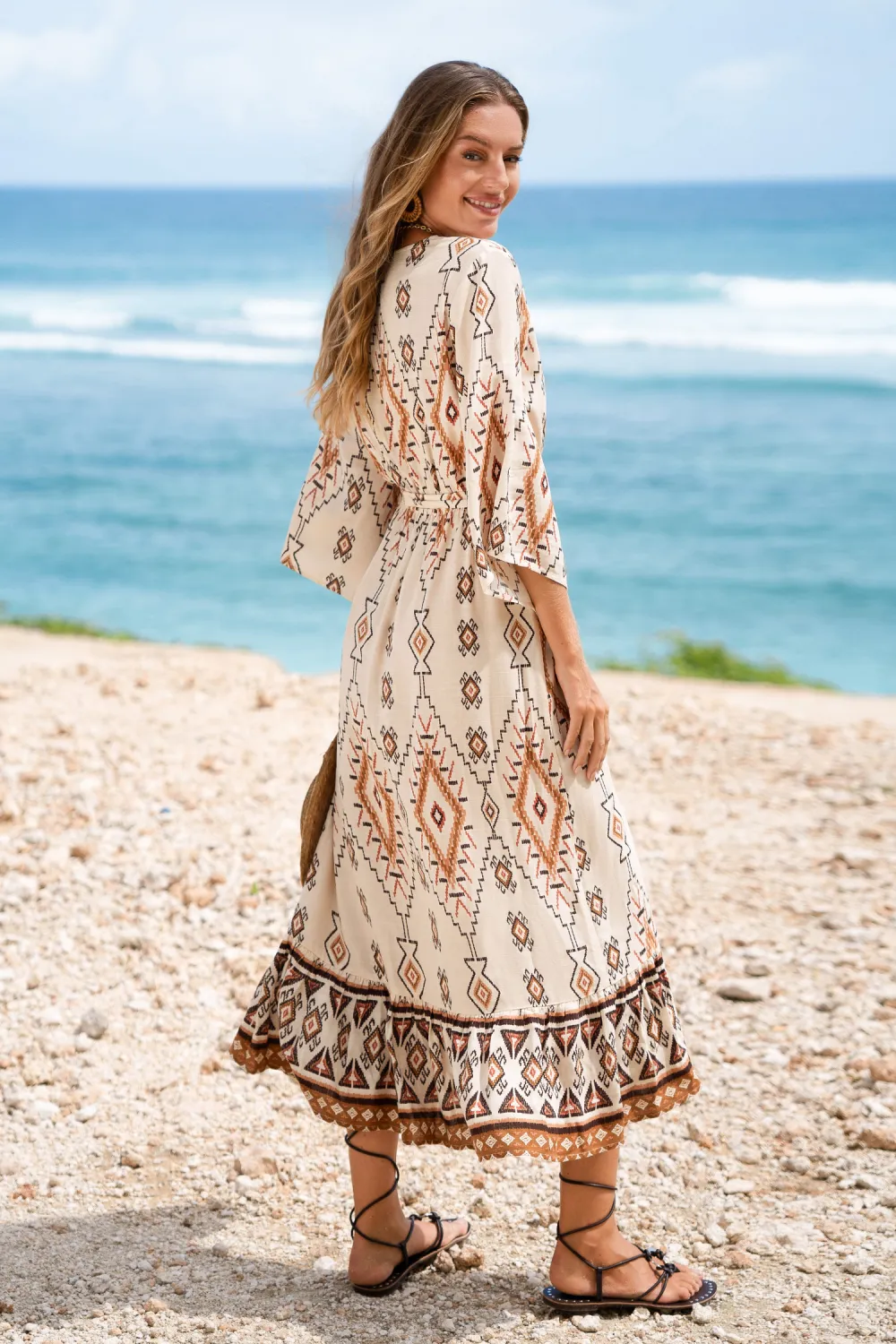 Cabo Shores Geo Maxi Dress