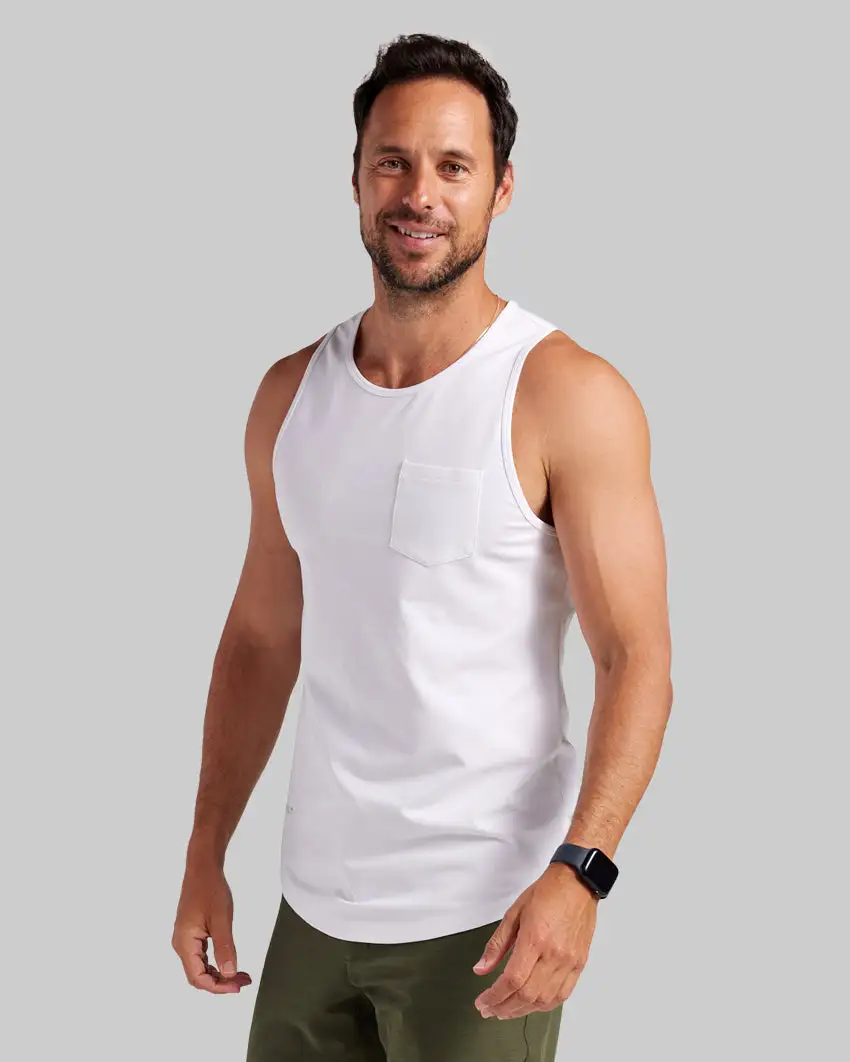 Lux Drop-Cut Pocket Tank