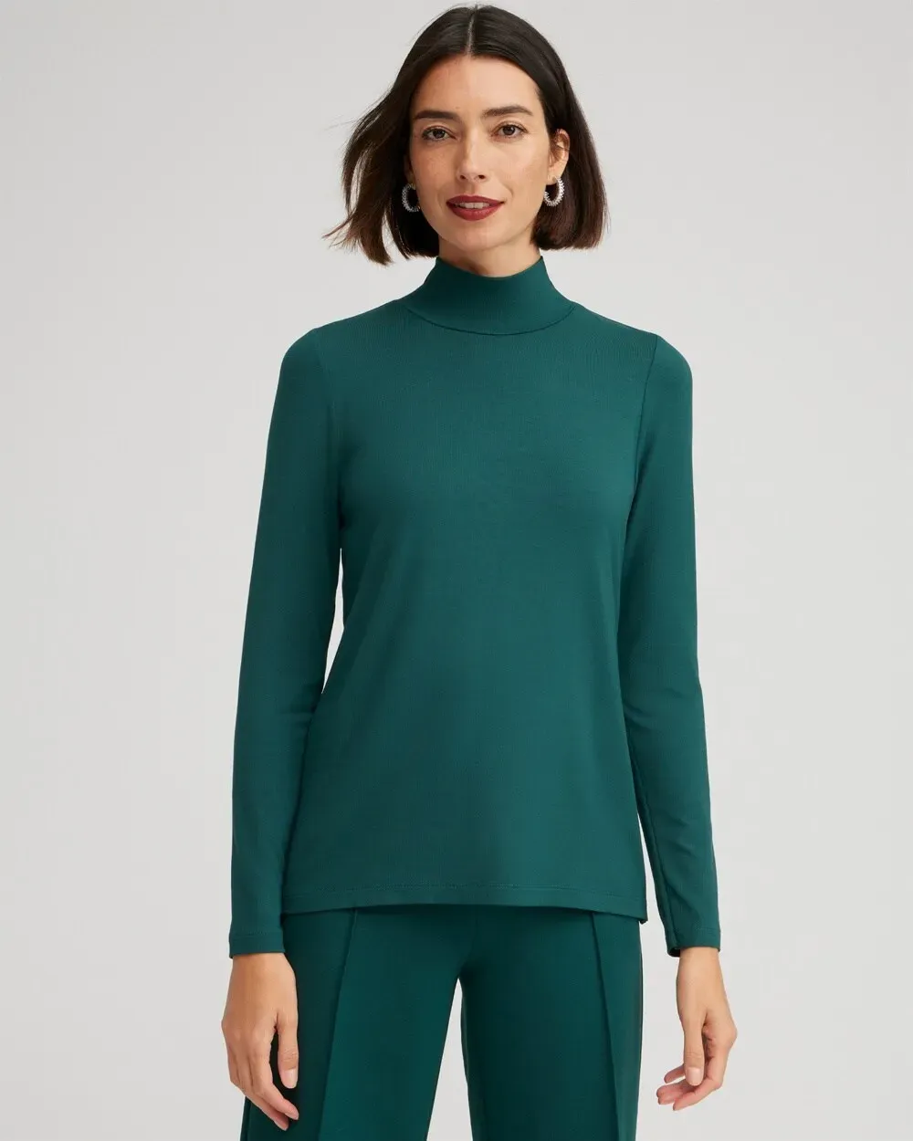 Touch of CoolTM Mock Neck Layering Tee