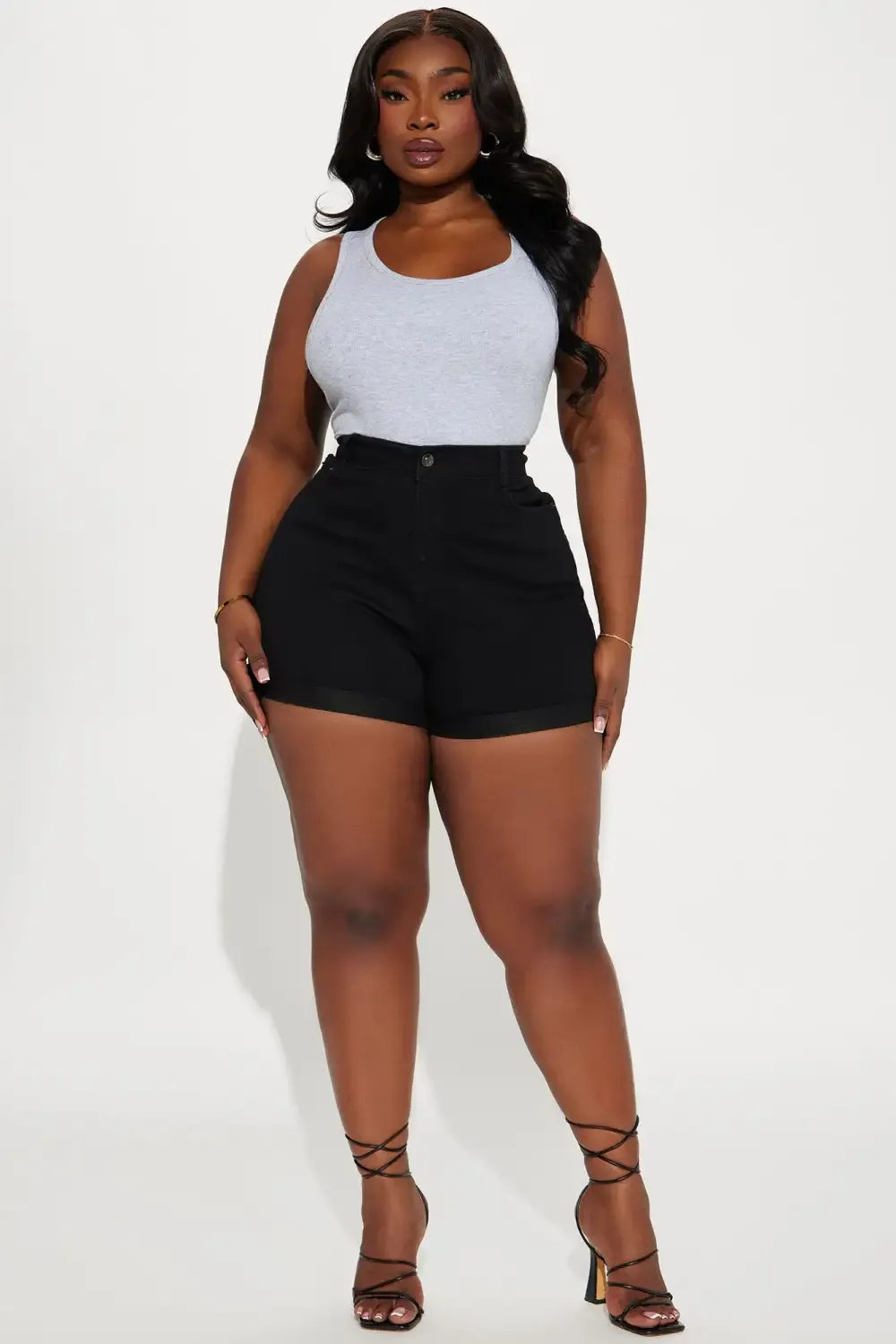 Madelyn Denim Shorts - Black