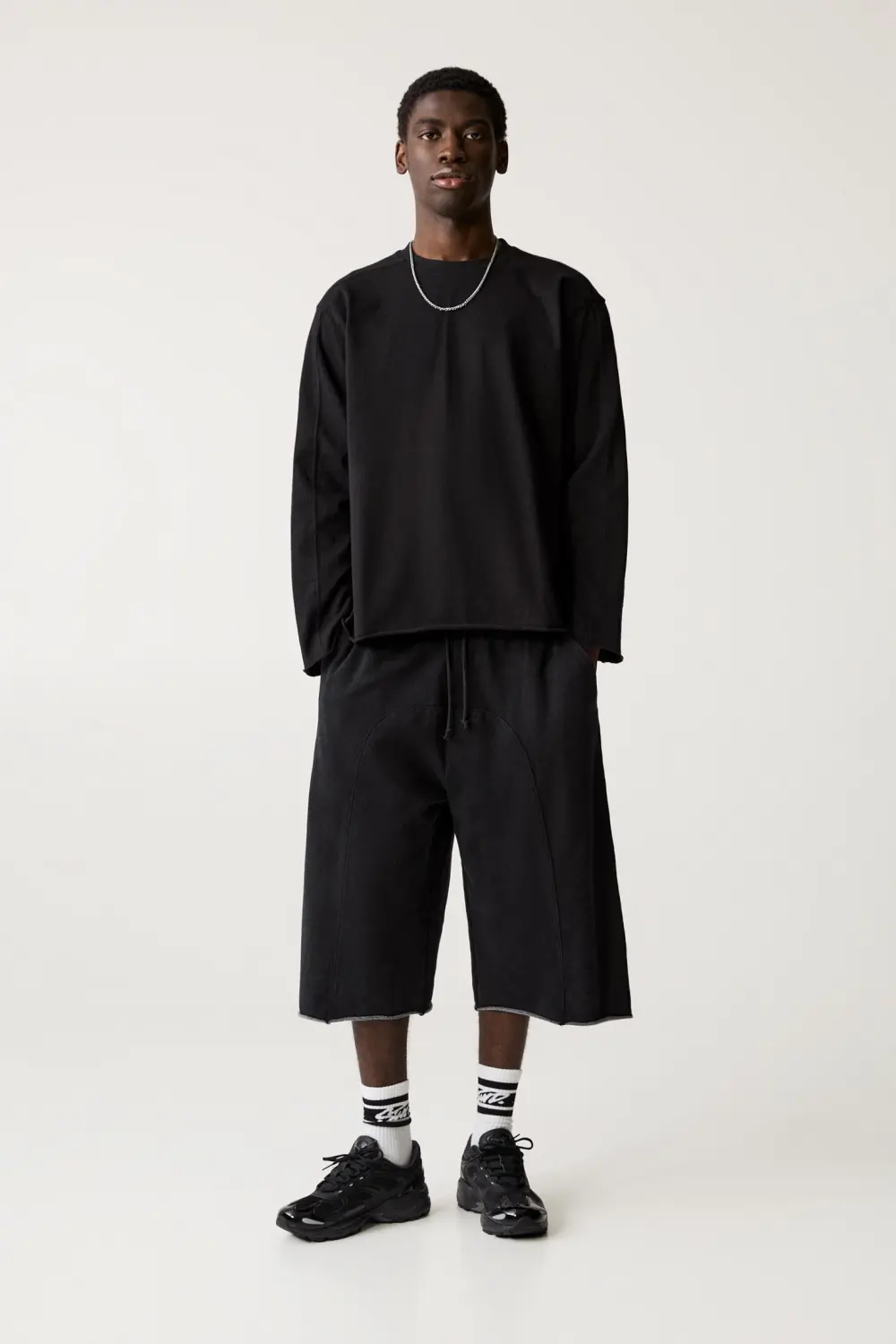 Faded T-shirt with frayed hem