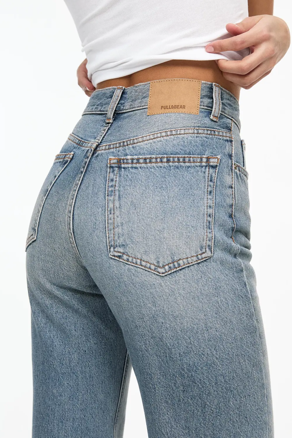 Jeans rectos tiro alto
