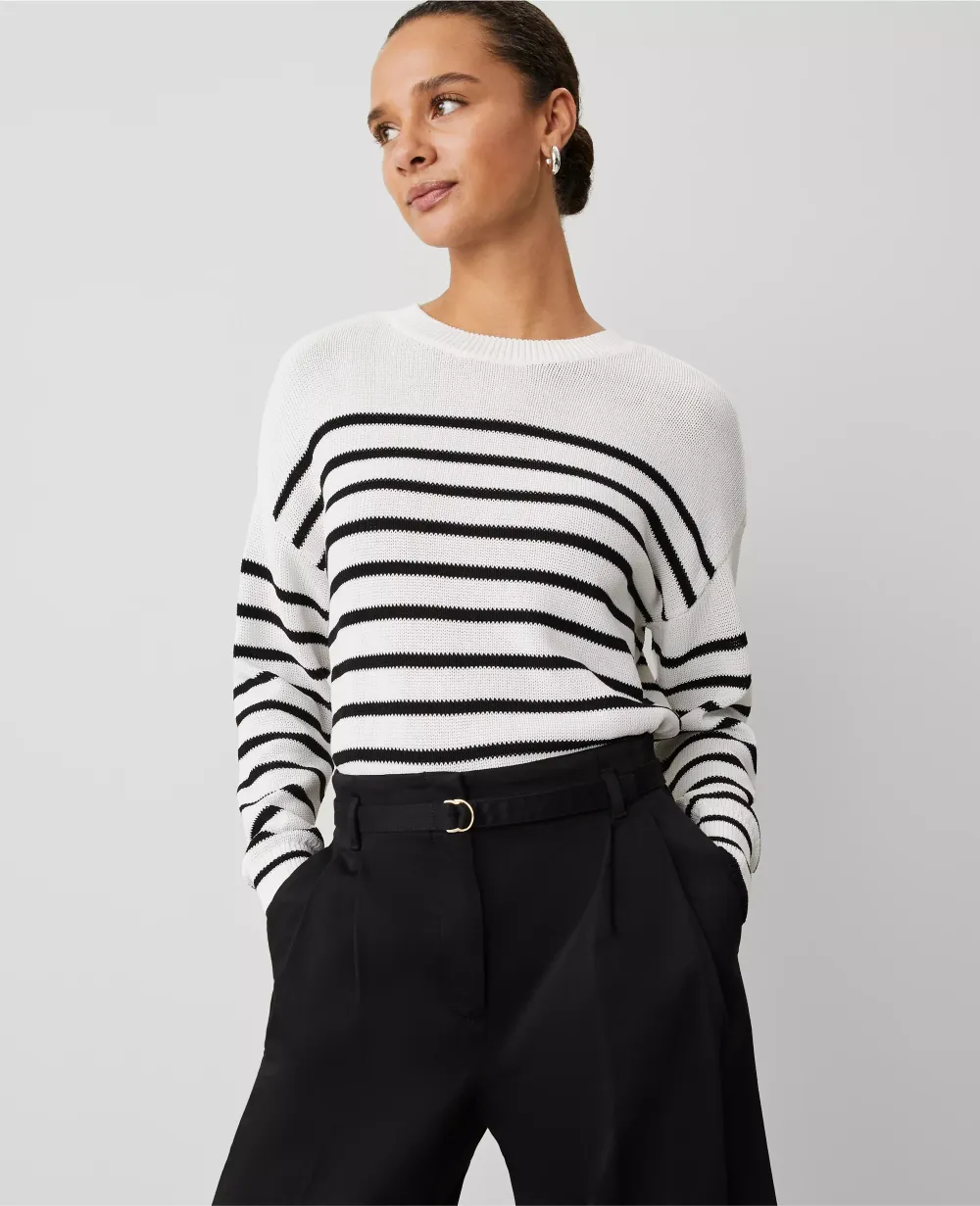 Weekend Collection Striped Wedge Sweater