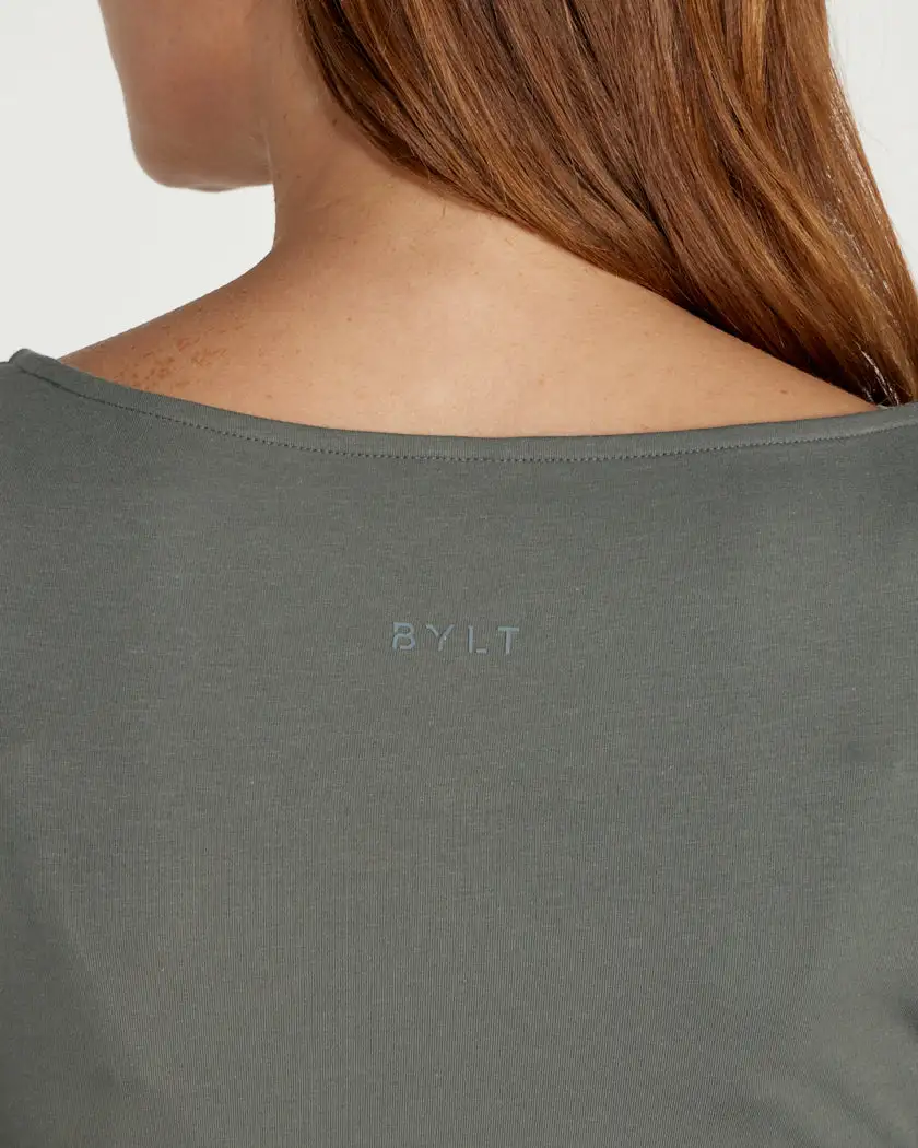Drift Fitted Boat Neck Long Sleeve