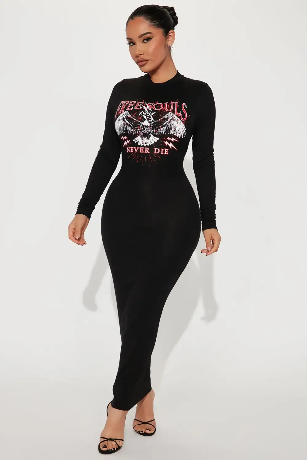 Free Souls Never Die Maxi Dress - Black