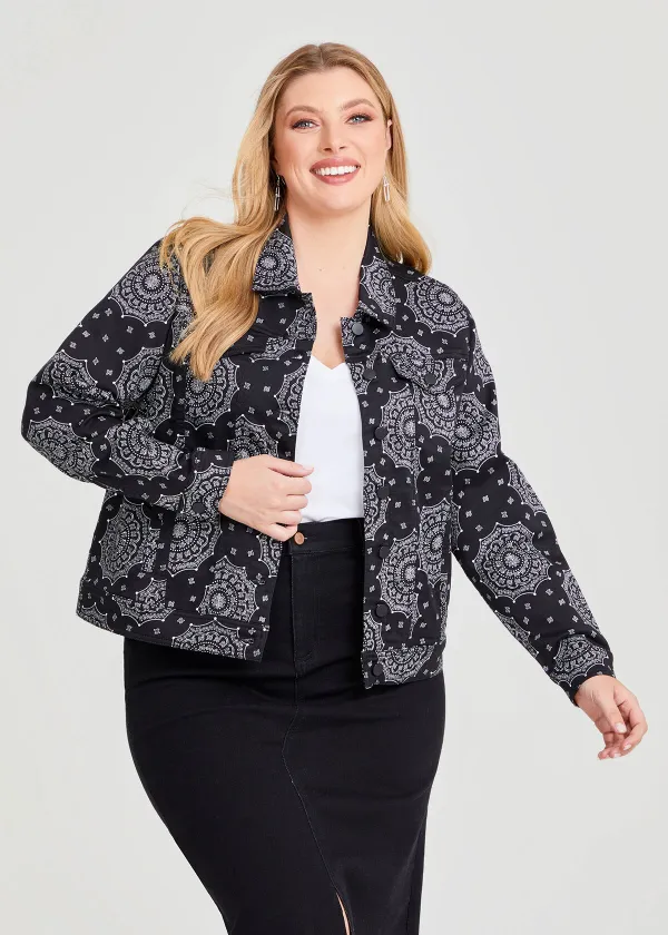 Cotton Bandana Print Jacket