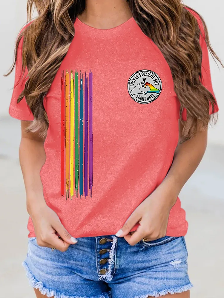Women'S Proud Moon-Collar T-Shirt With Cartoon Print