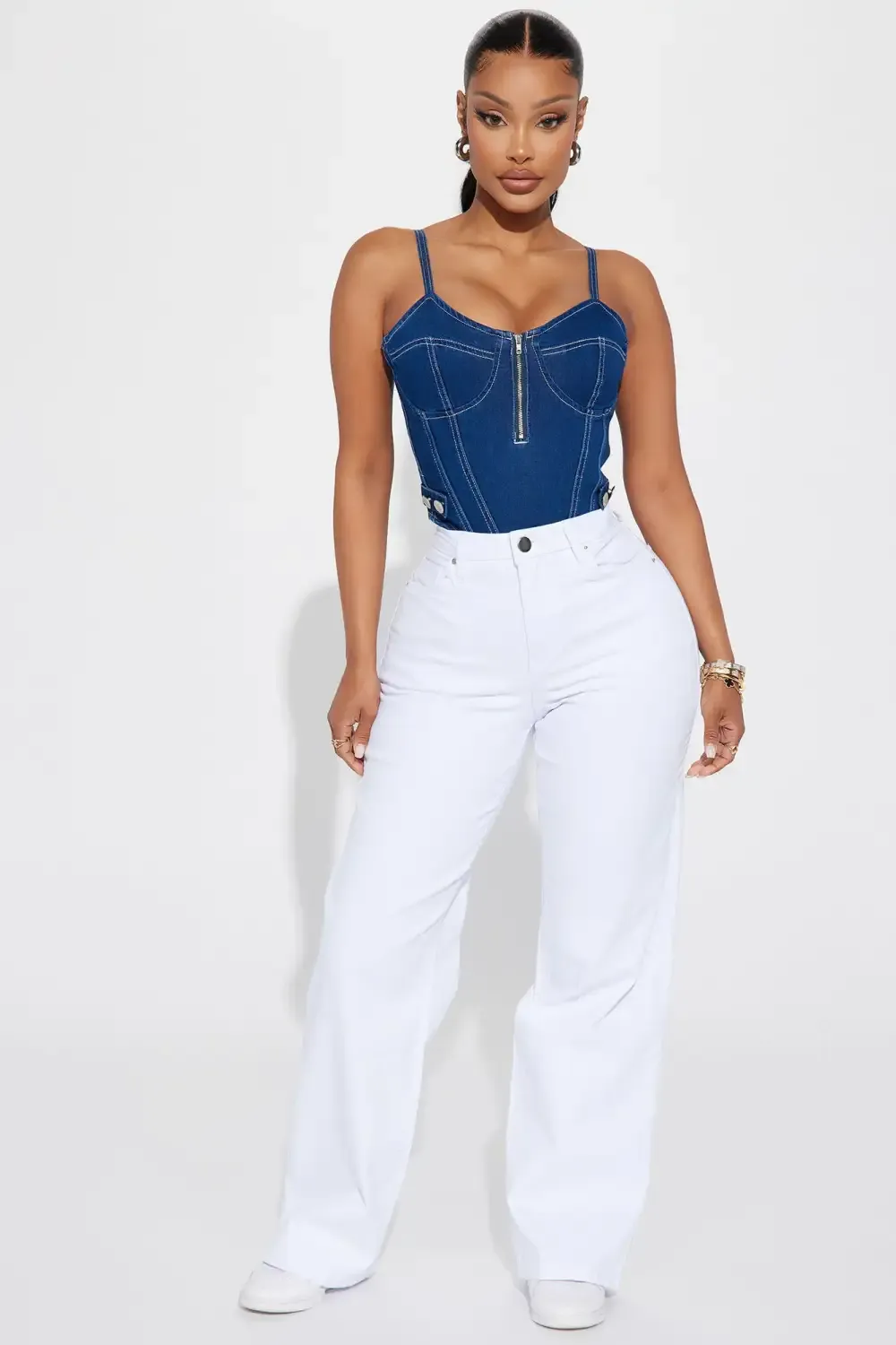 Worth It Stretch Straight Leg Jean - White