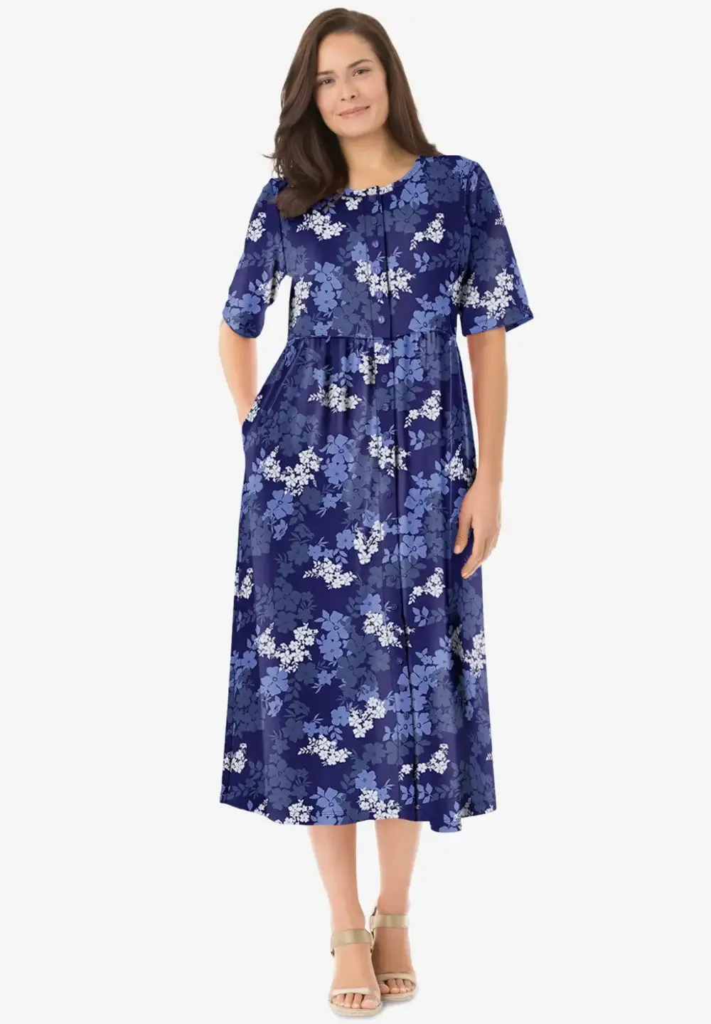 Button-Front Essential Dress