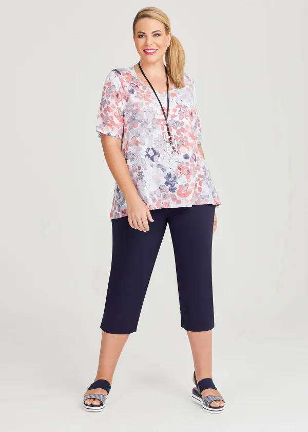 Print Peplum Top
