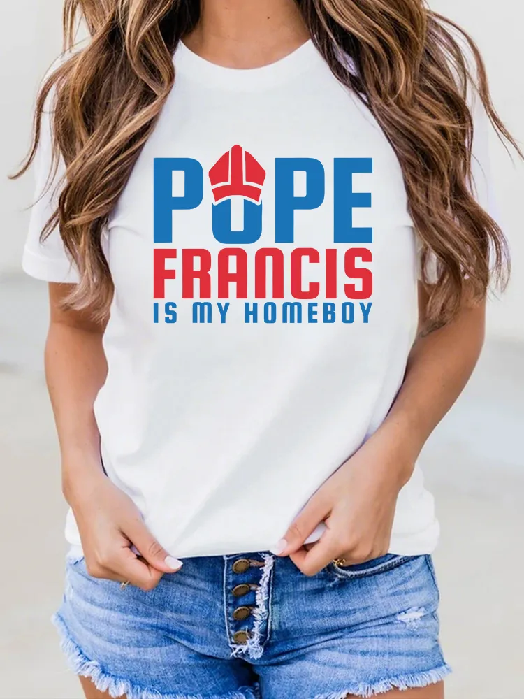 Women's Pf Is My Homeboy Print Short Sleeve Cotton T-Shirt