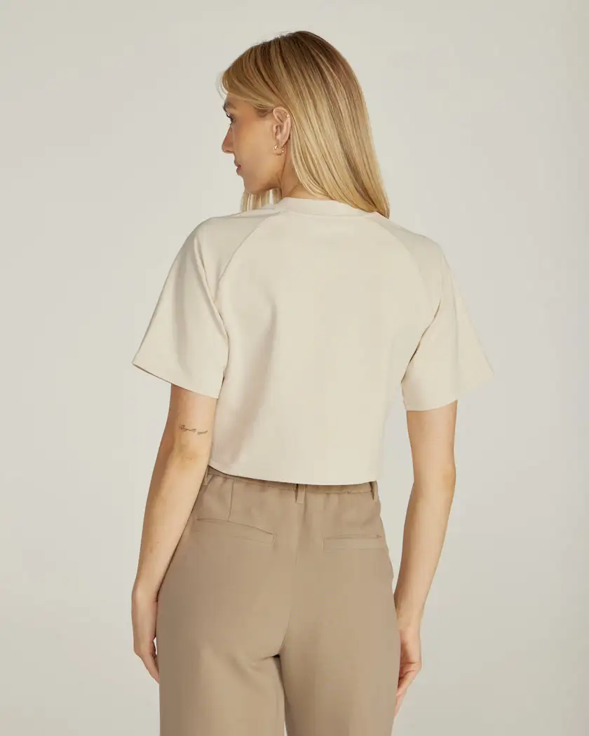 Lux Relaxed Mockneck Raglan Tee