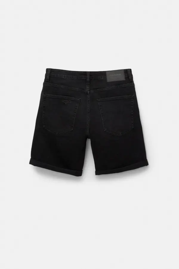 Ripped denim Bermuda shorts