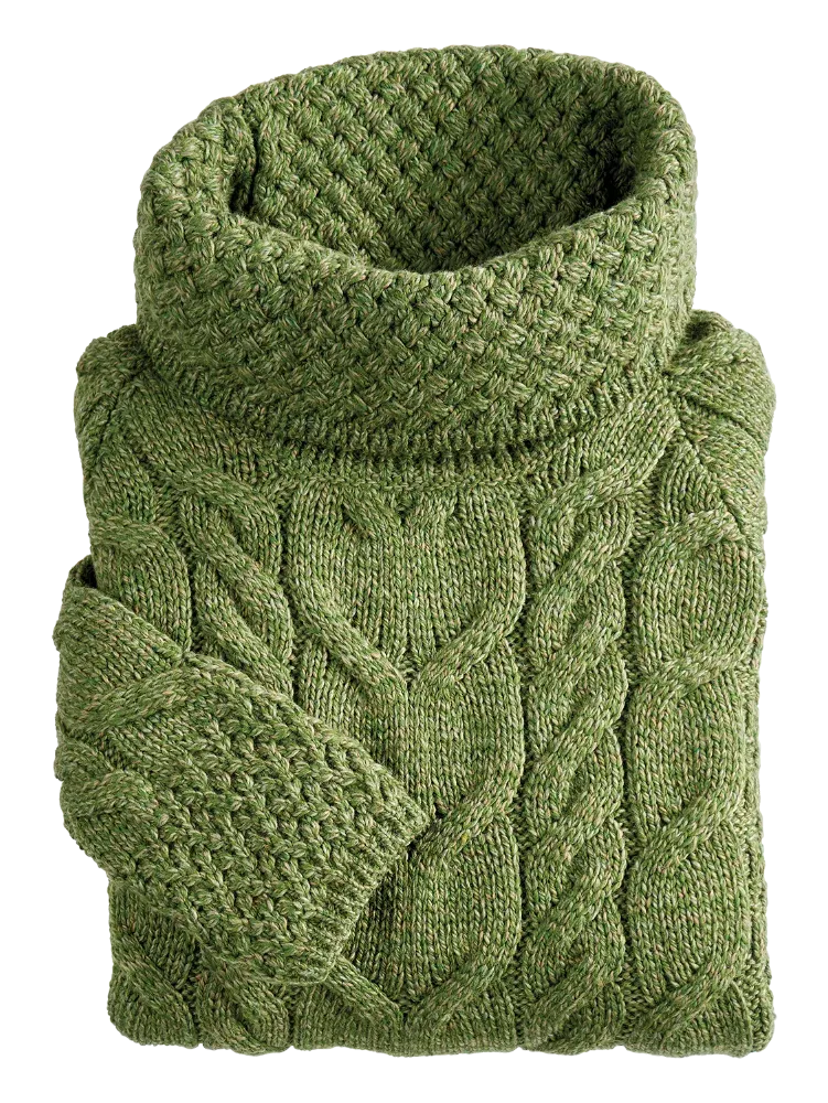 Women's Irish Supersoft Wool Cowl-Neck Sweater