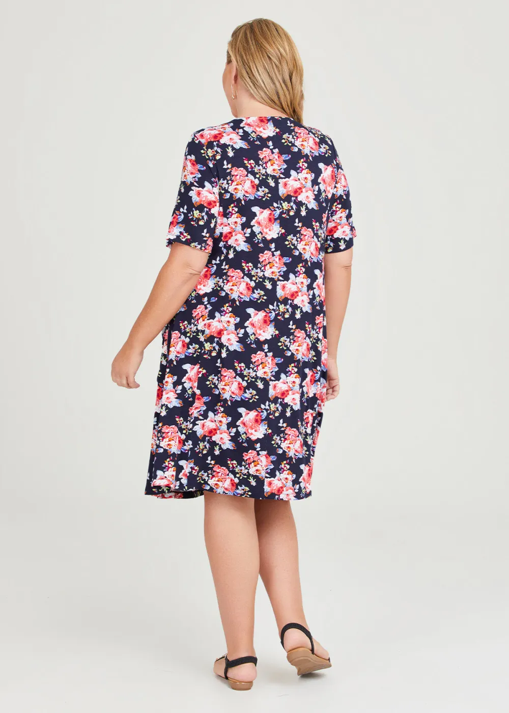 Floral Cotton A-line Dress