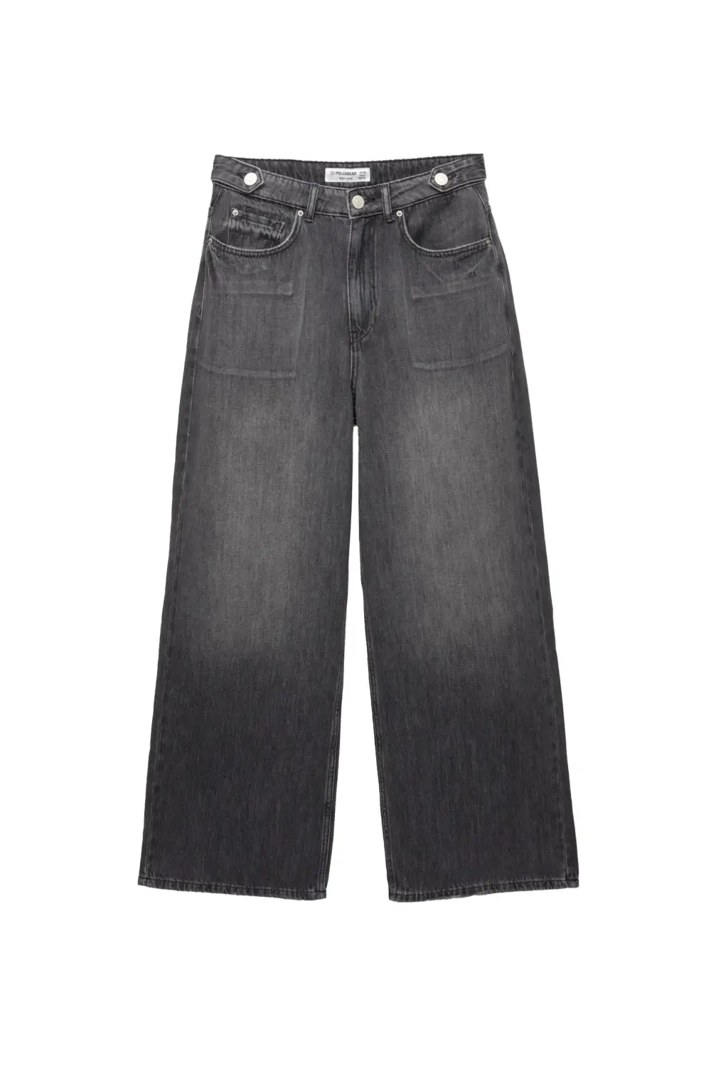 Jeans baggy wide leg detalle trabillas