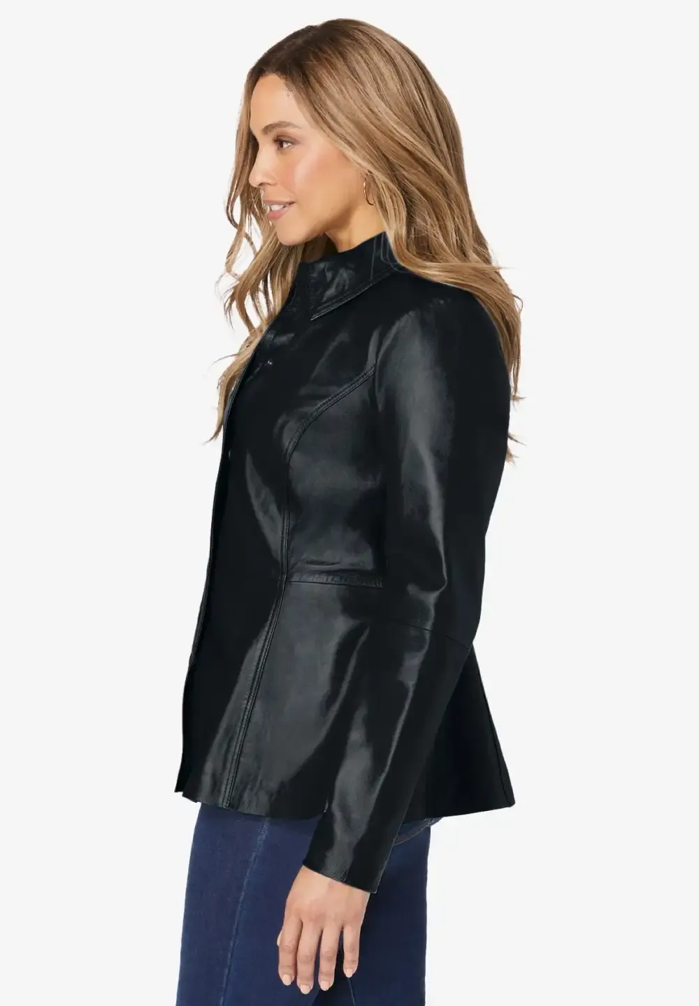 Leather Peplum Jacket