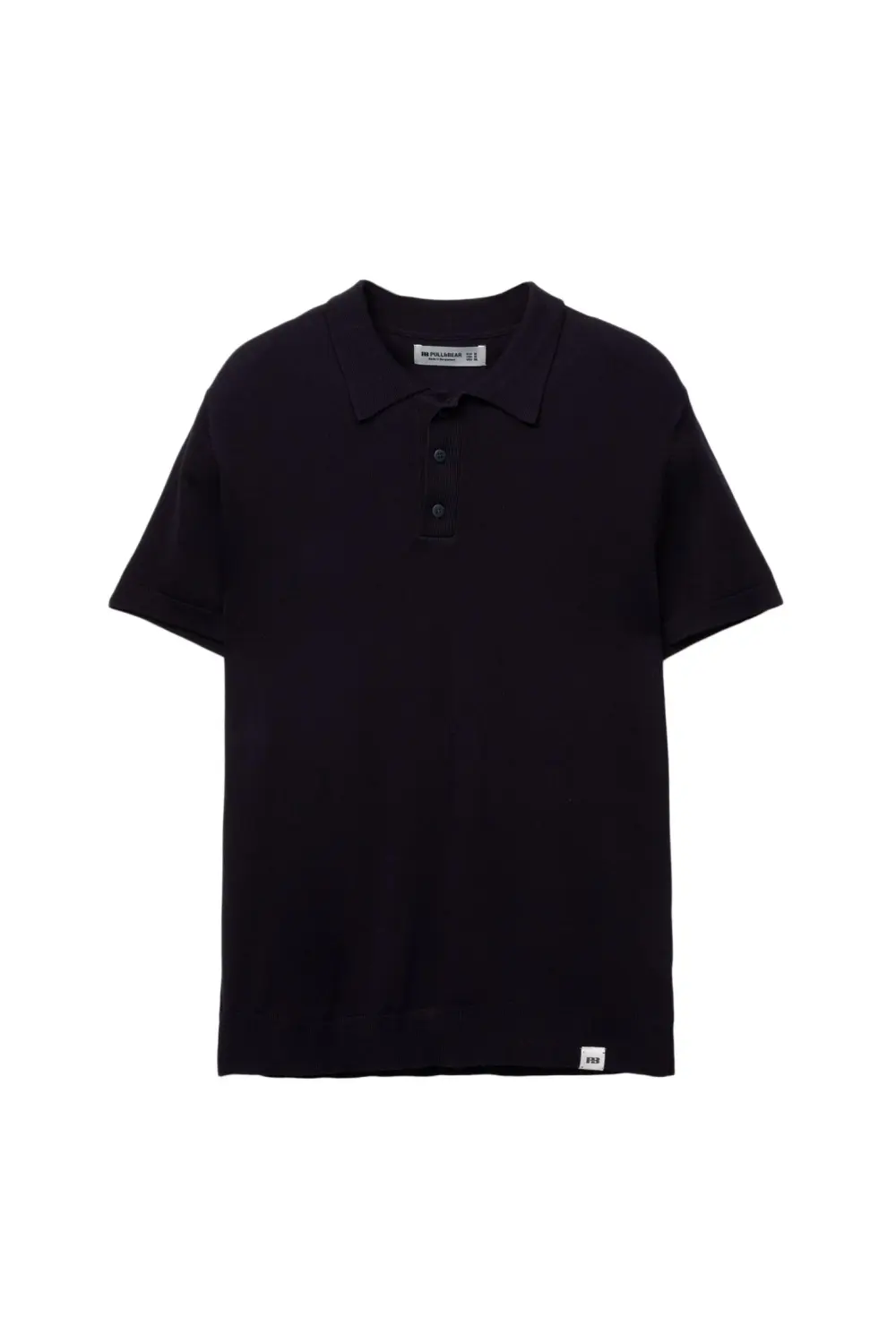 Short sleeve knit polo shirt