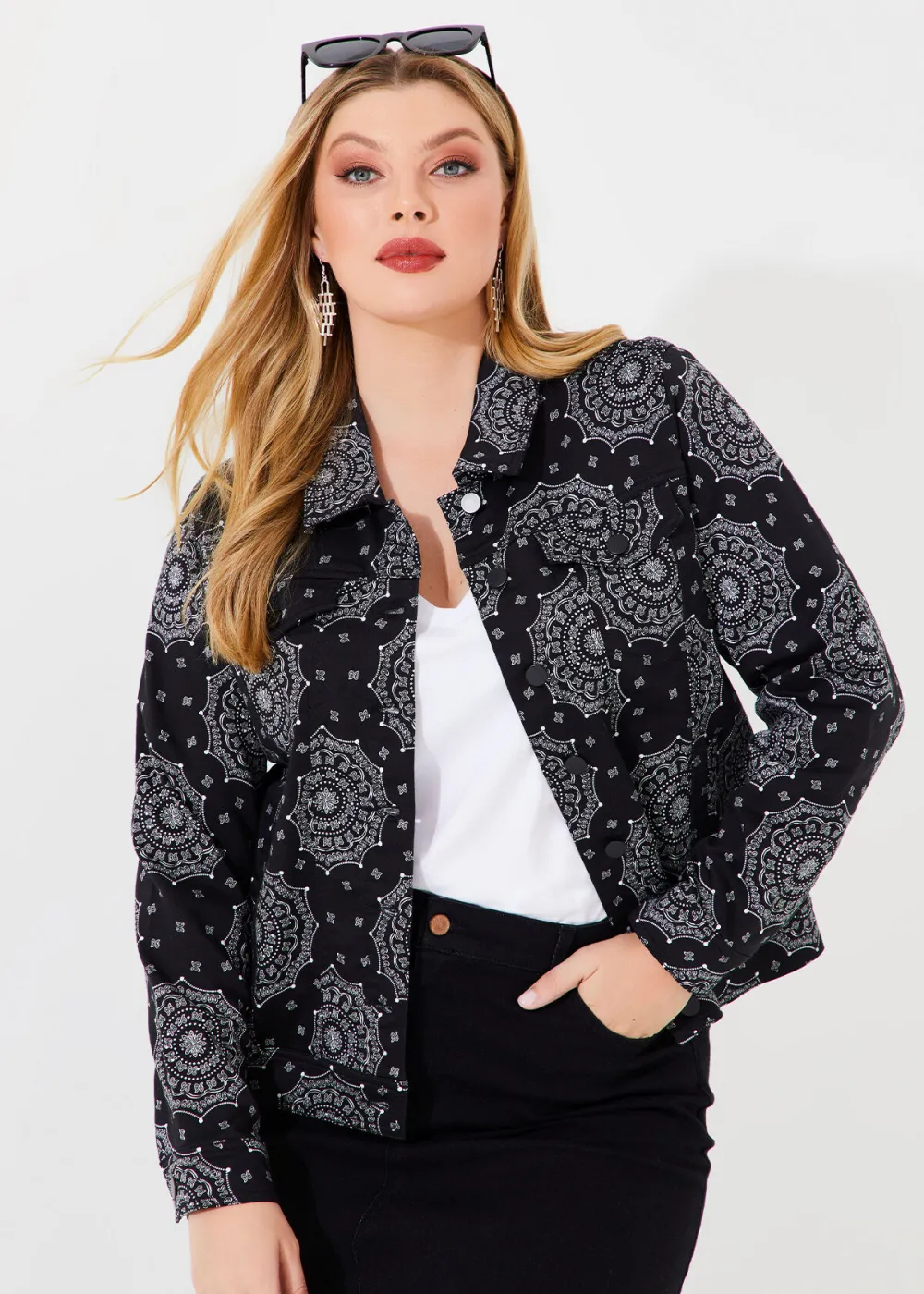 Cotton Bandana Print Jacket