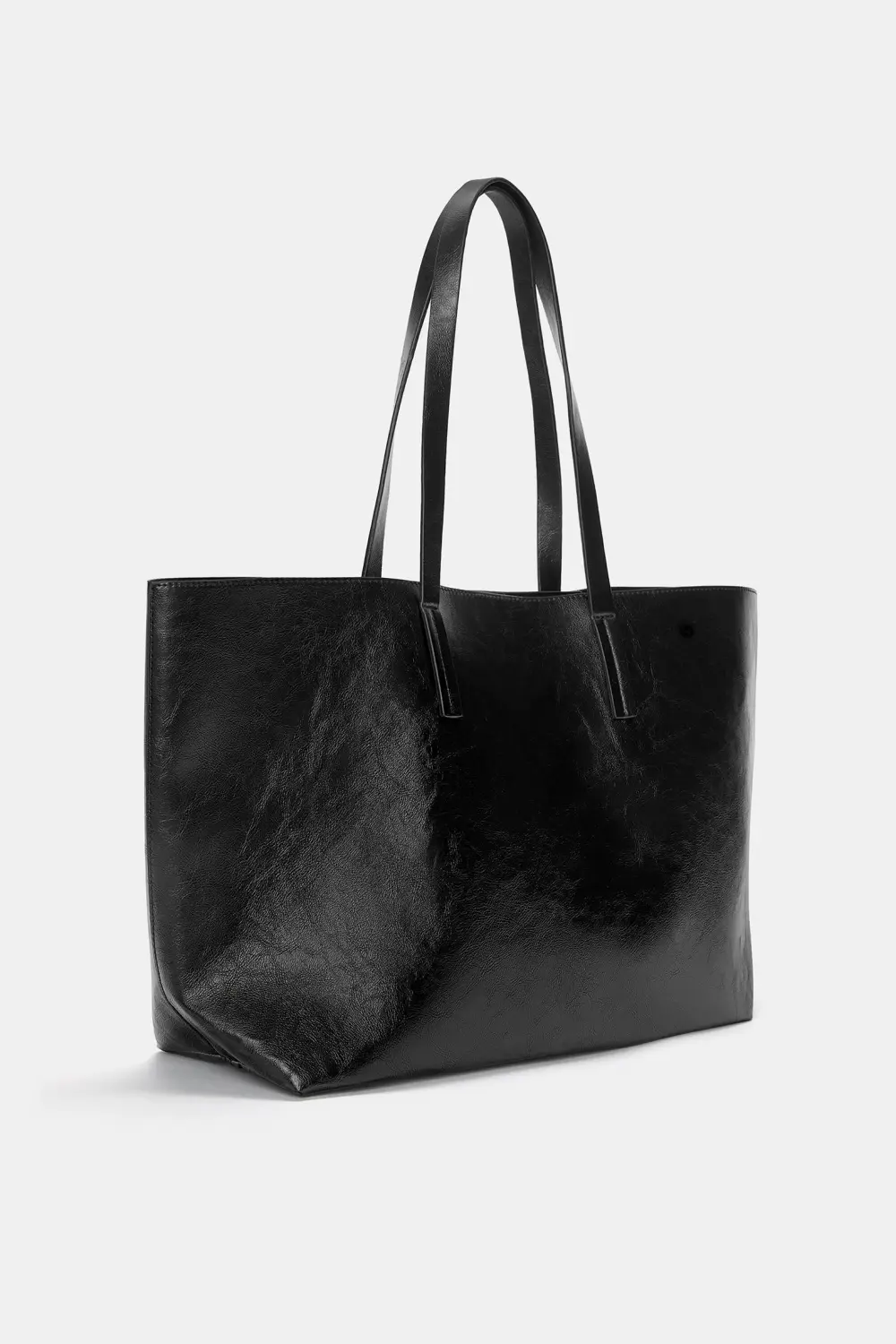 Bolso shopper efecto piel